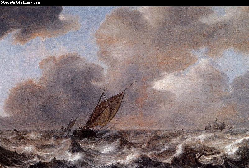 Jan Porcellis Vessels in a Strong Wind